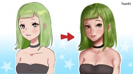 How to Digitally Draw: Semi Realistic Anime Hair