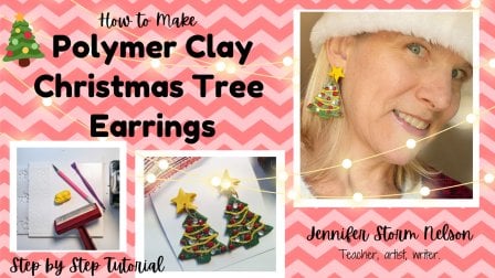 Create Polymer Clay Christmas Tree Earrings for Holiday Fun and Gift Giving