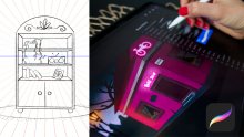 Aprender la perspectiva en Procreate: la perspectiva de un punto ...