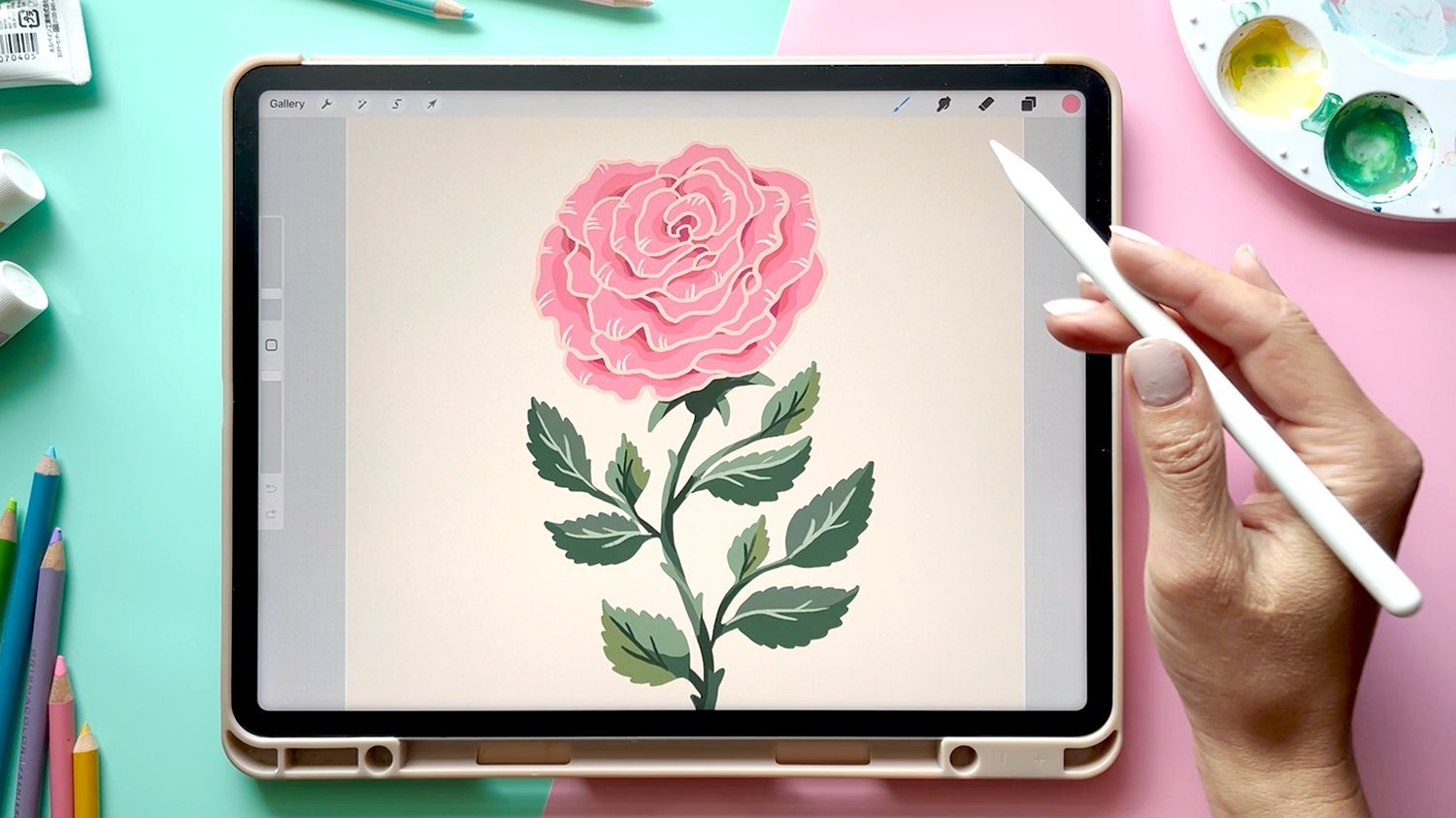 How to Draw a Rose Pixel Art - Really Easy Drawing Tutorial