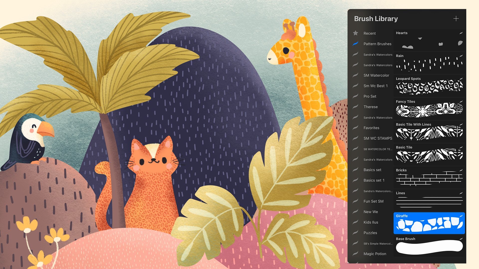 Kreiere deine eigenen Musterpinsel in Procreate: Deine Illustrationen verbessern die Stufe!