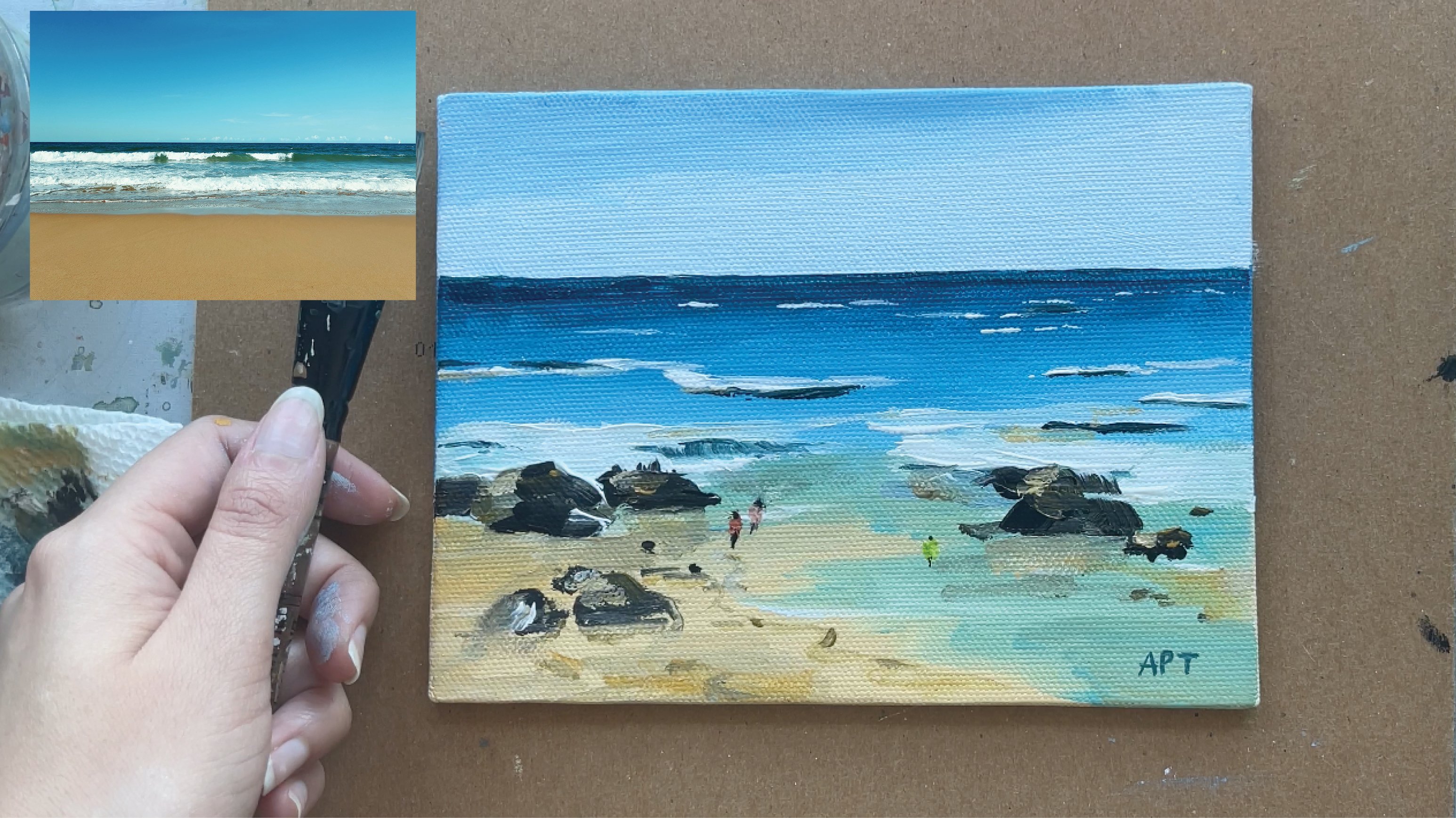 acrylic paintings of beach scenes