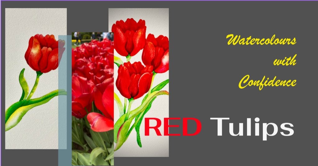 Acuarela Con Confianza Tulipanes Rojos Wendy Framst Skillshare