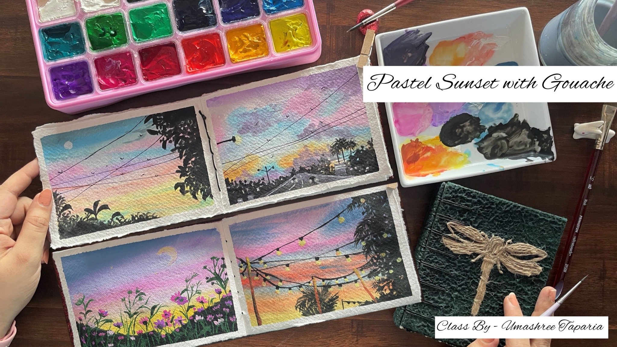 Create stunning chalk pastel sunsets with kids - Projects with Kids