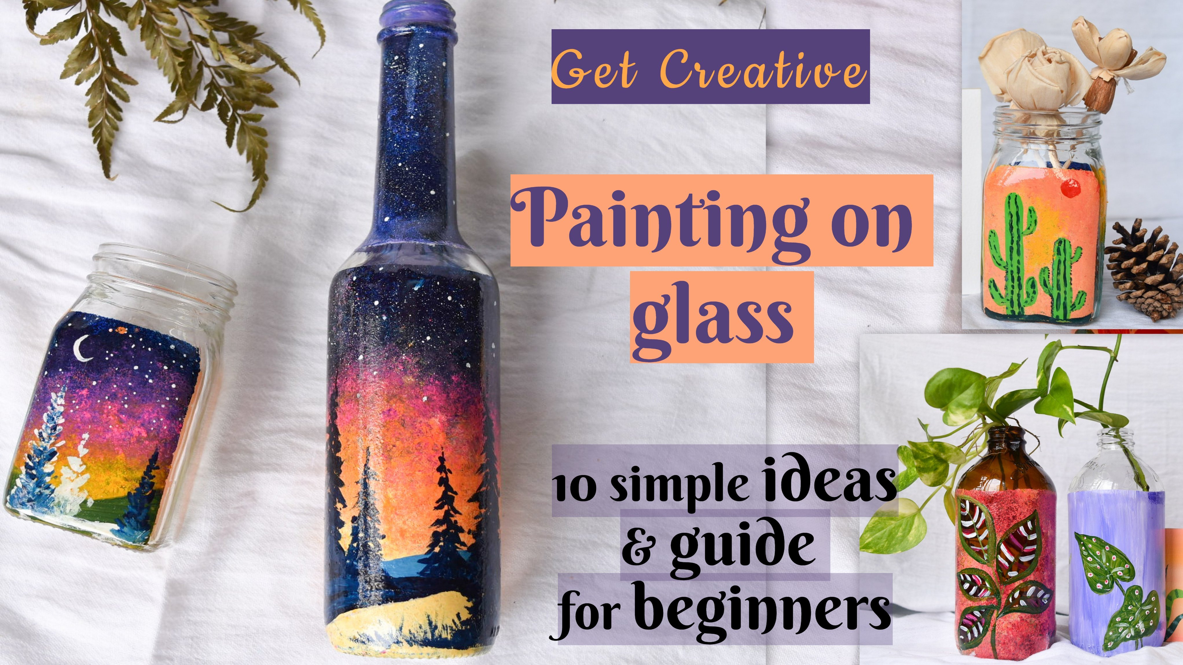 Painting on glass - 10 ideas and guide for Beginners | Panchami Shetty ...