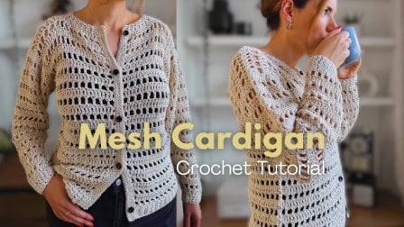 Crochet a Mesh Cotton Cardigan: Lightweight Wardrobe Essential