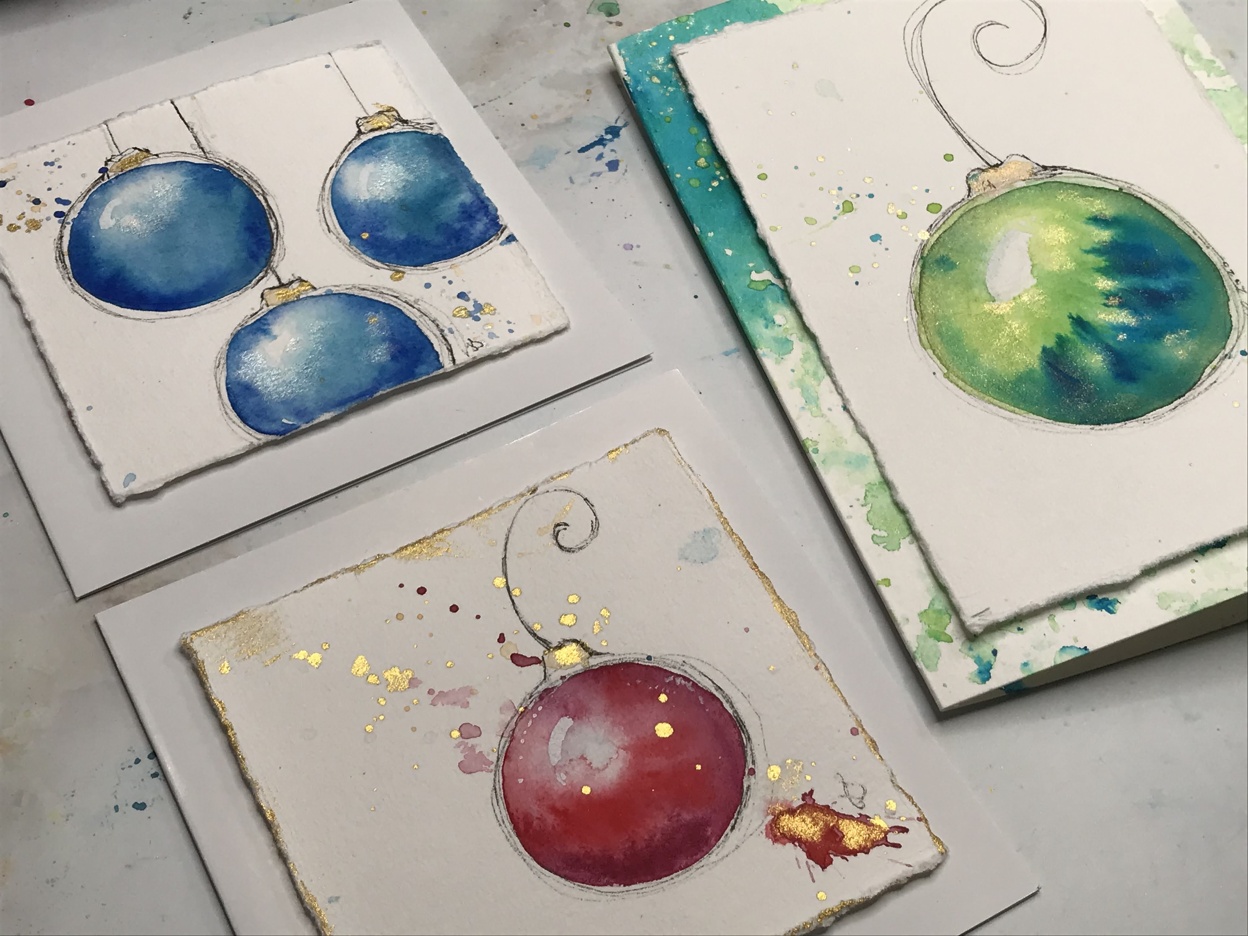 water paint ideas for christmas