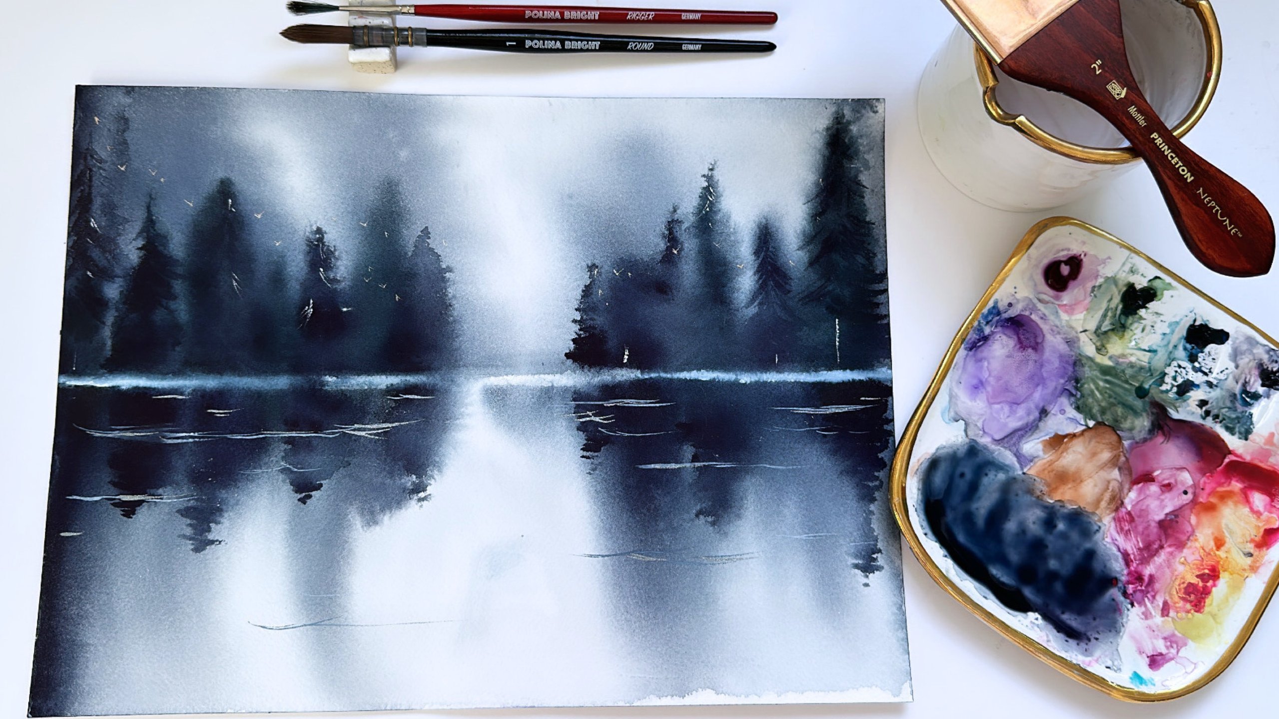 Mystical Forest Watercolor: A Moody Landscape Painting Tutorial, Madeline  Kerrii