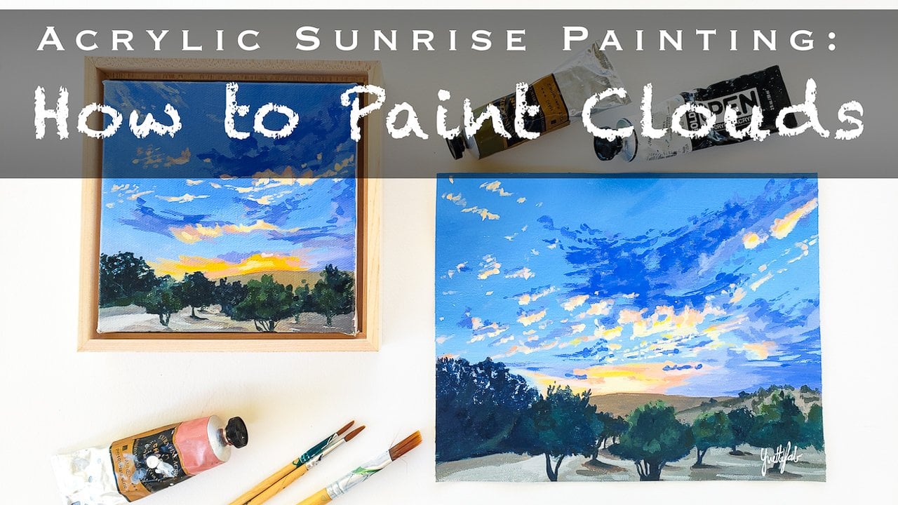 How to Paint Realistic Clouds: Sunrise Landscape | Yvette Lab | Skillshare