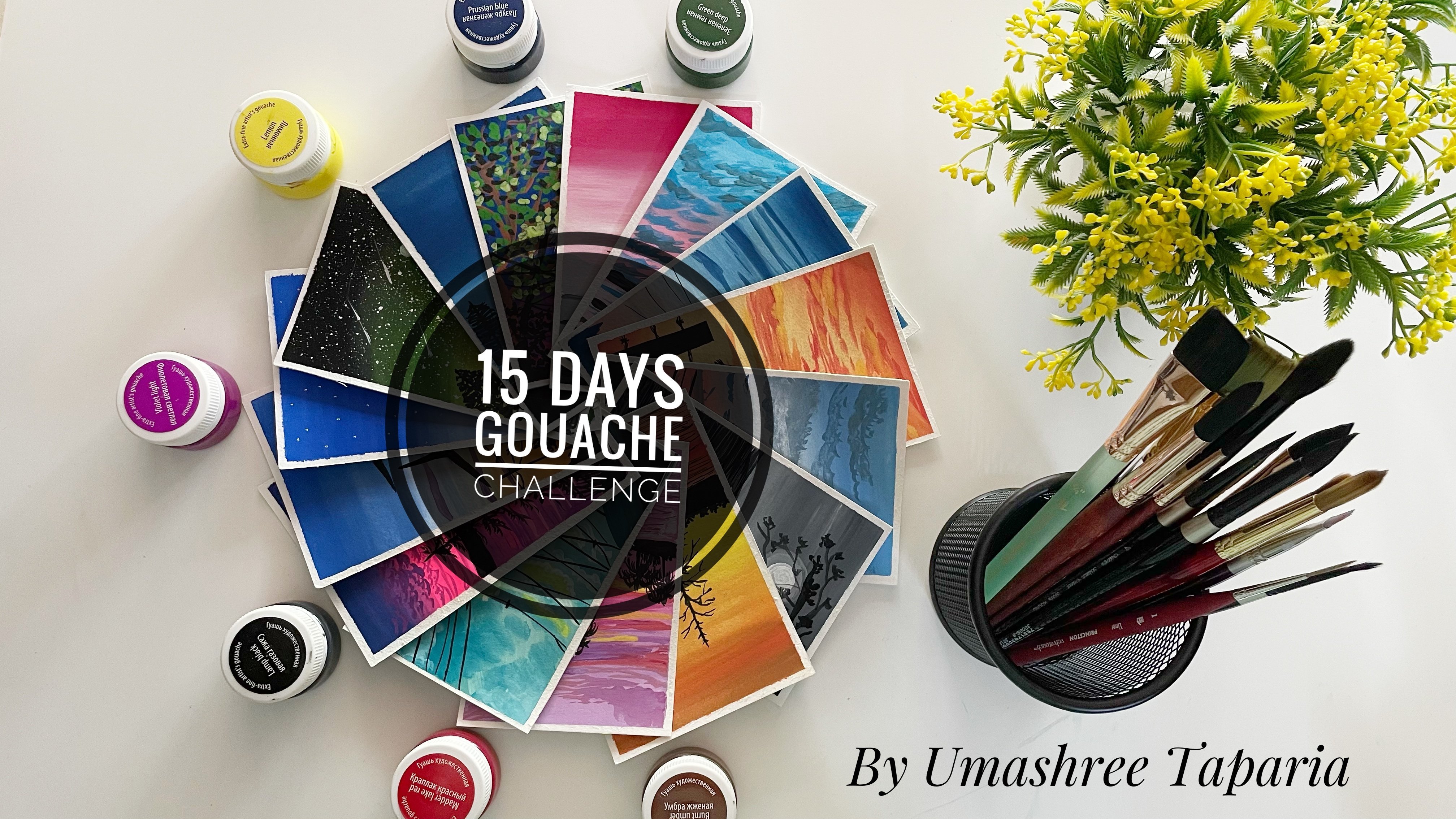 15 Days Gouache Painting Challenge- Beginning Your Creative Journey with  Gouache, Umashree Taparia