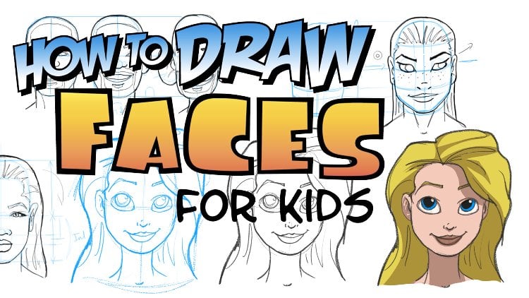 how to draw faces for kids