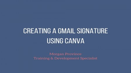 Create a Gmail Signature Using Canva