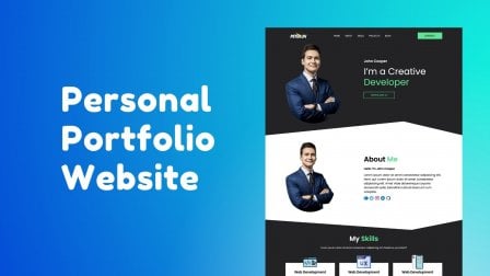 Personal Portfolio Website using HTML & CSS 