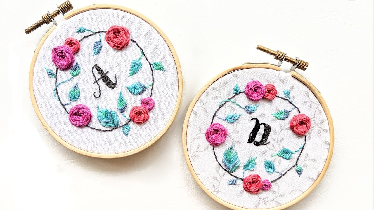 Hand Embroidery Fundamentals: Stitch Your Own Floral Monogram