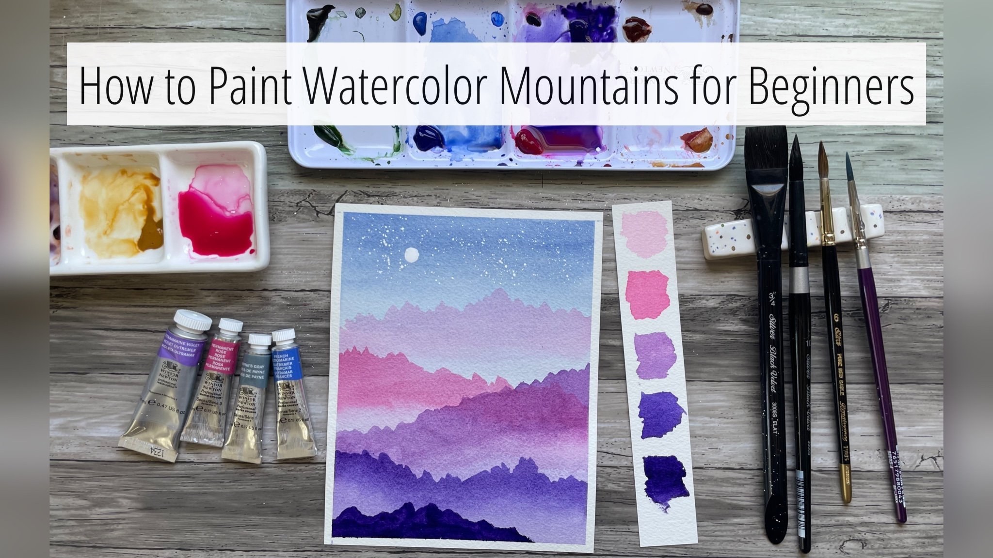 Watercolor Mountains - How to Paint Mountains for Beginners