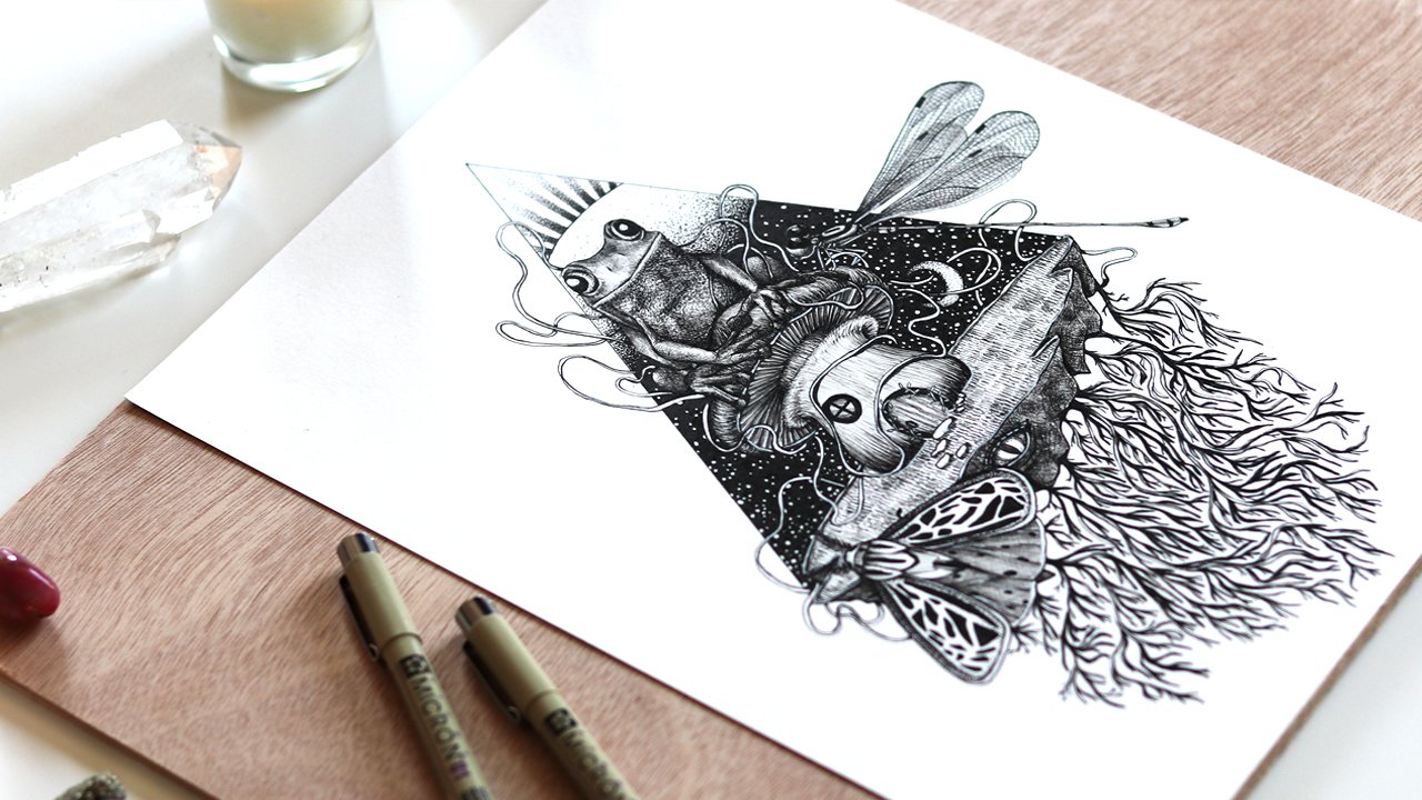 Dibujo intuitivo: ilustra tu propio cuento de hadas con tinta | Gio Vescovi  | Skillshare, image size:1280x720