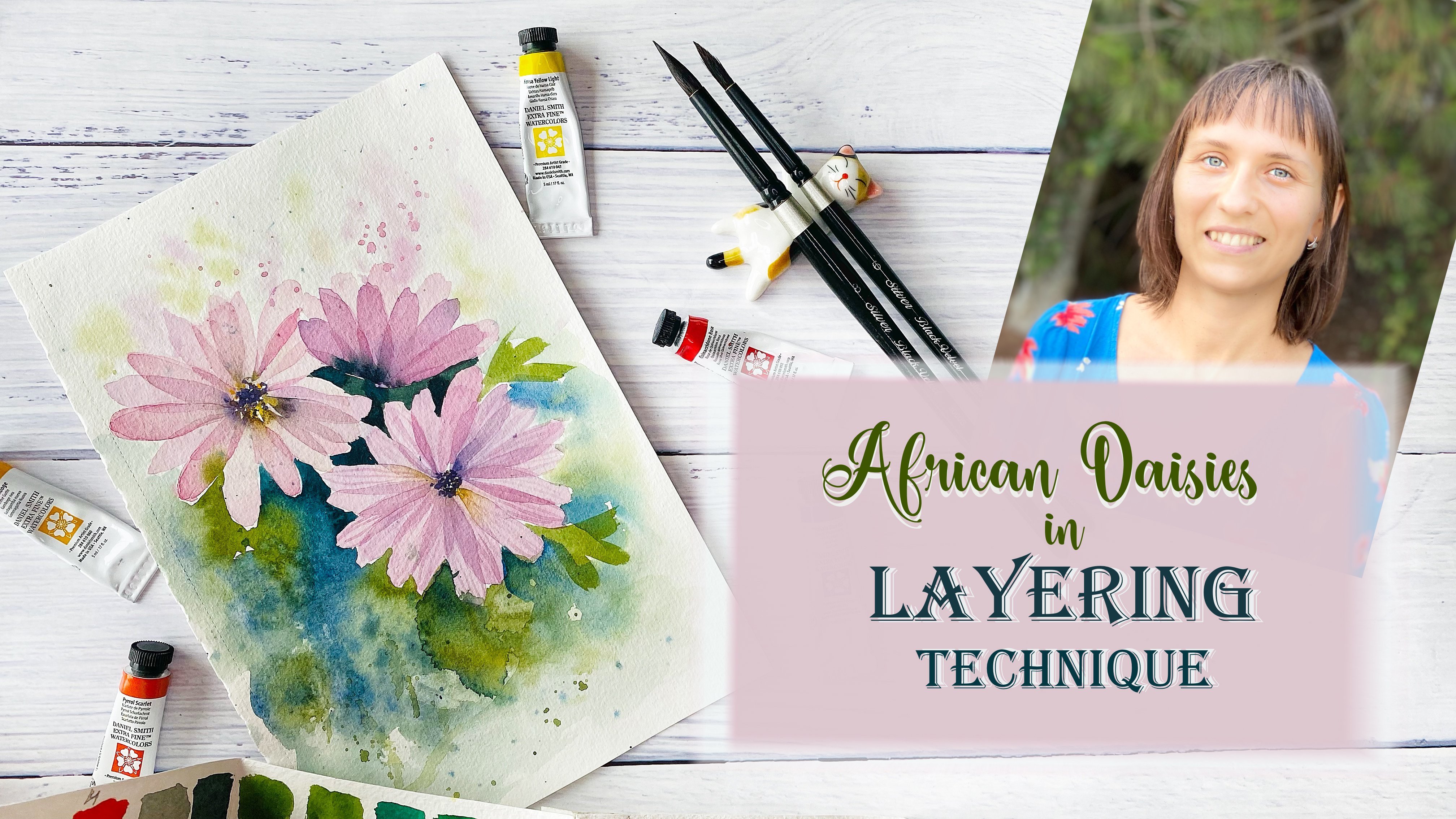 Watercolours: Learn Layering Technique to make your Flowers look  Translucent, Nina Nyusikart Watercolor