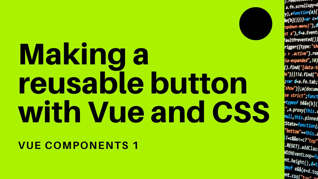 Making a reusable button with Vue and CSS Vue Components 1 Joe Peel