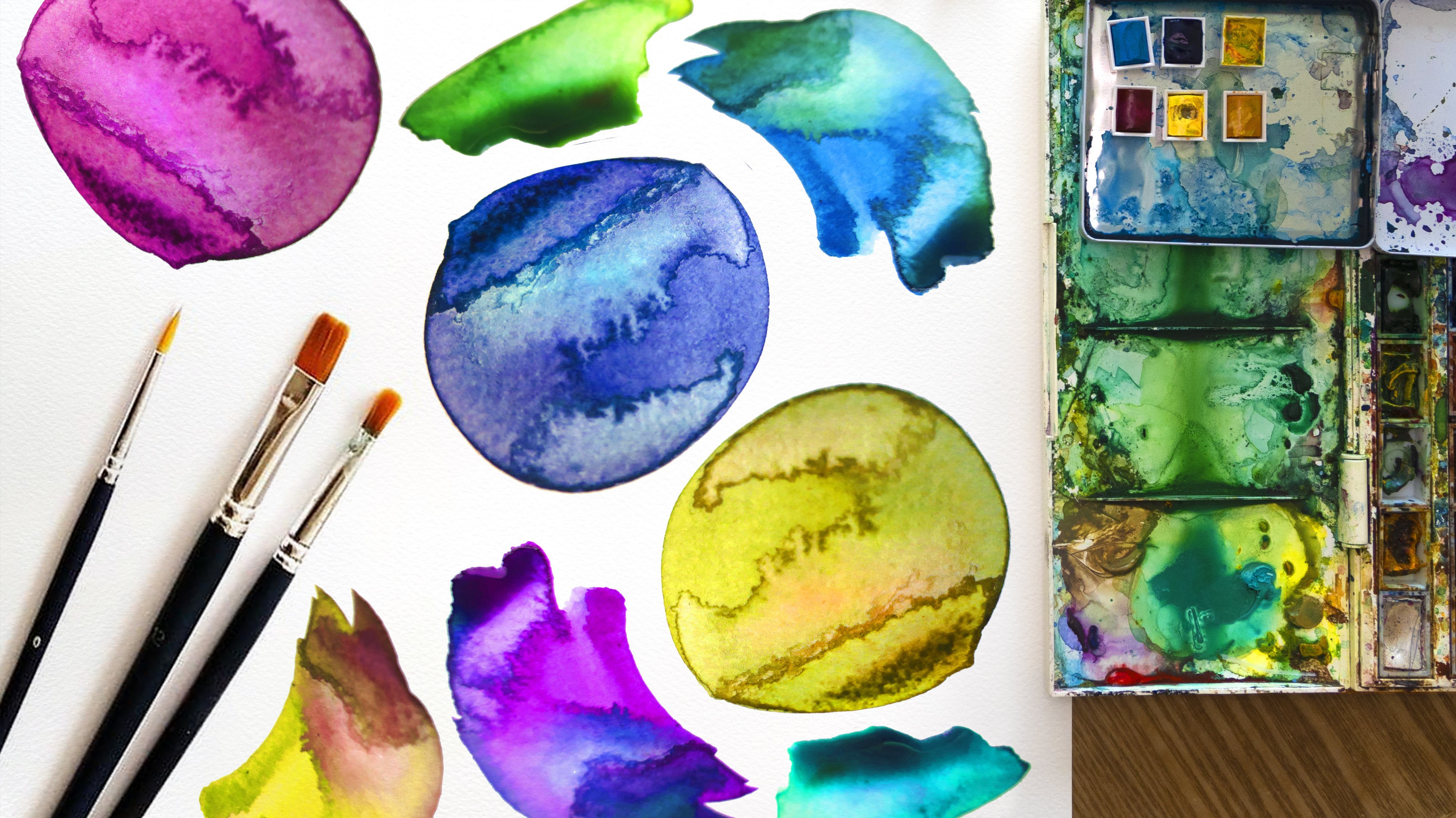 5 Minuten Kreativität: Male Blüten mit Aquarellfarben