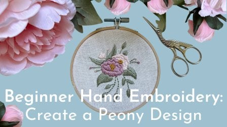 3D Holding Flowers Embroidery Kit for Beginner, Modern Floral