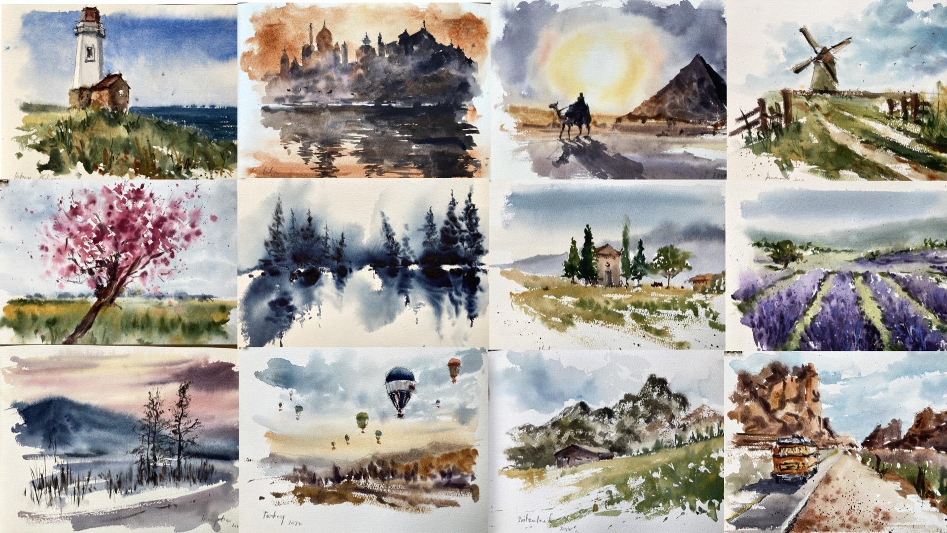 Watercolor Travel: Build A Habit in 14 Days of Landscape Painting