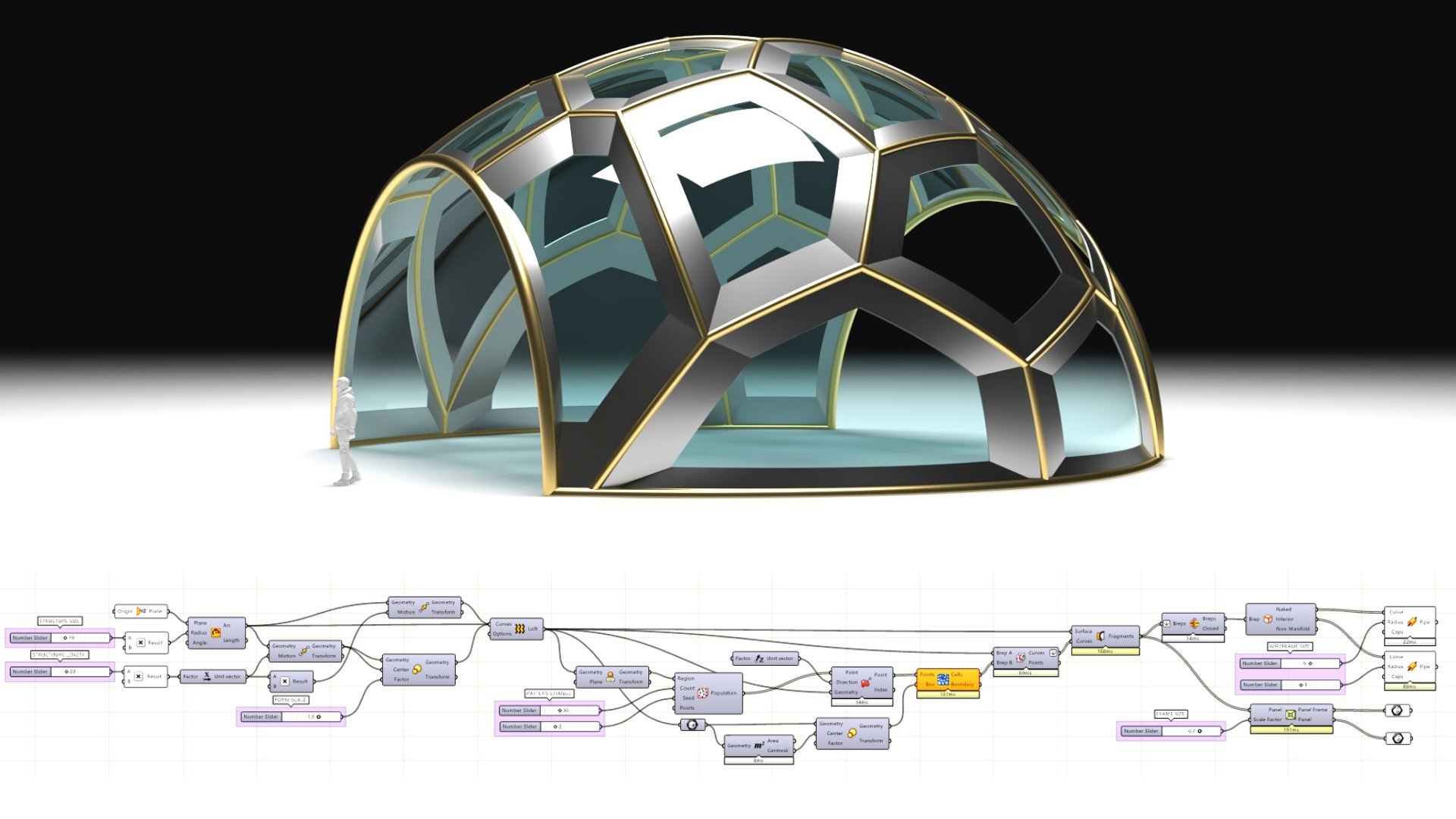 grasshopper voronoi rhino pavilion parametric skillshare class 35m learning spiral 3d