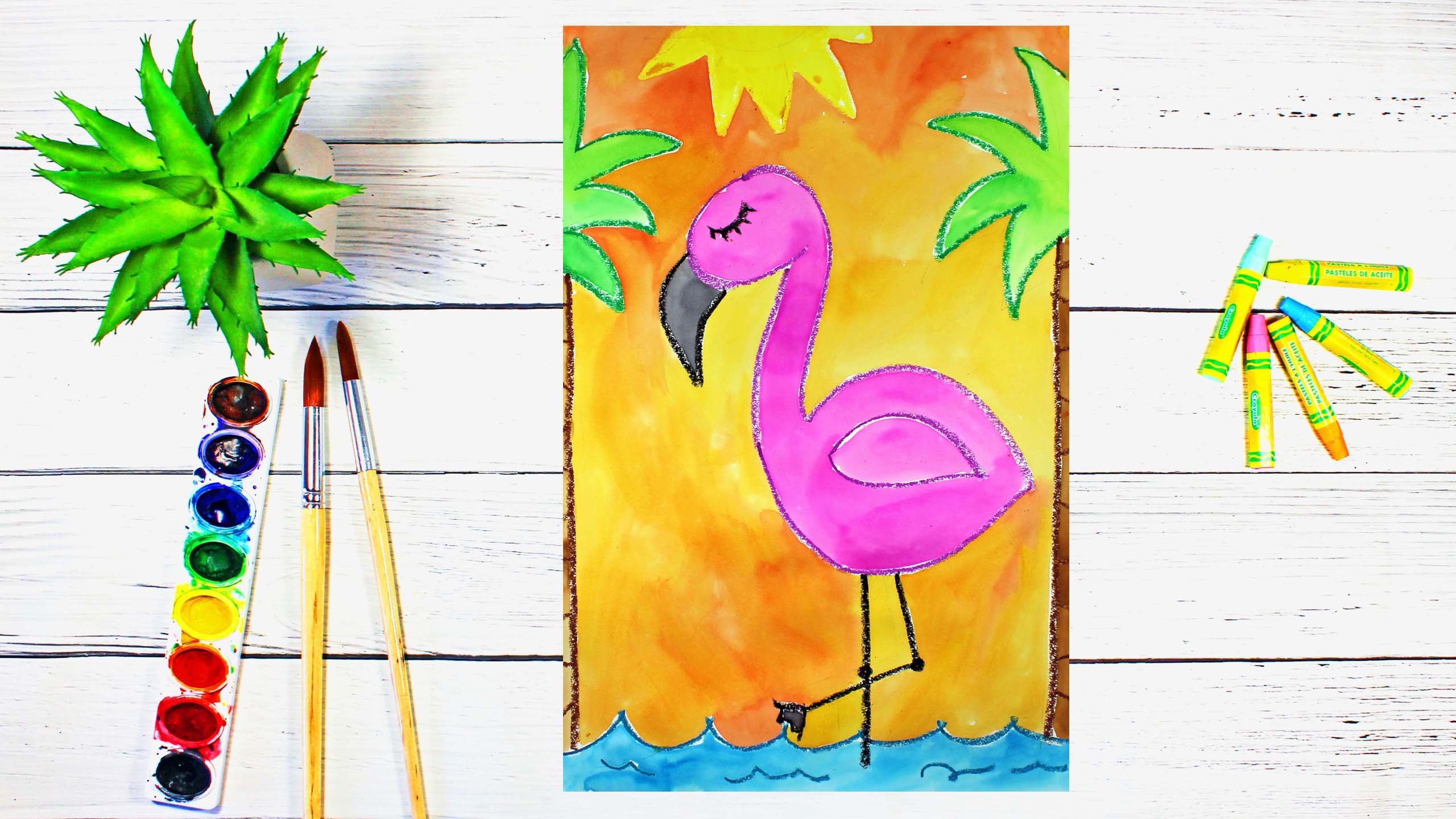 How to Draw a Flamingo with Pastels