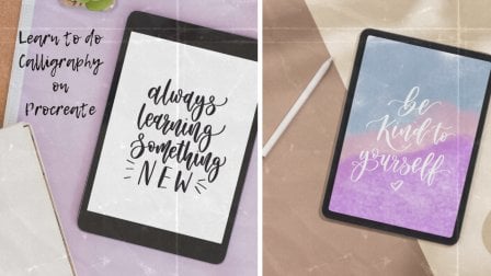 Caligrafía en Procreate para principiantes: introducción a los pinceles, las capas, la composición y el color