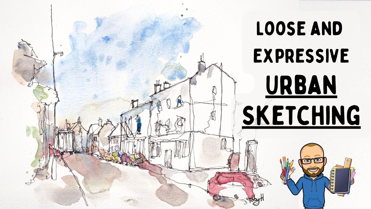 Loose and Expressive Urban Sketching Experimental Watercolor