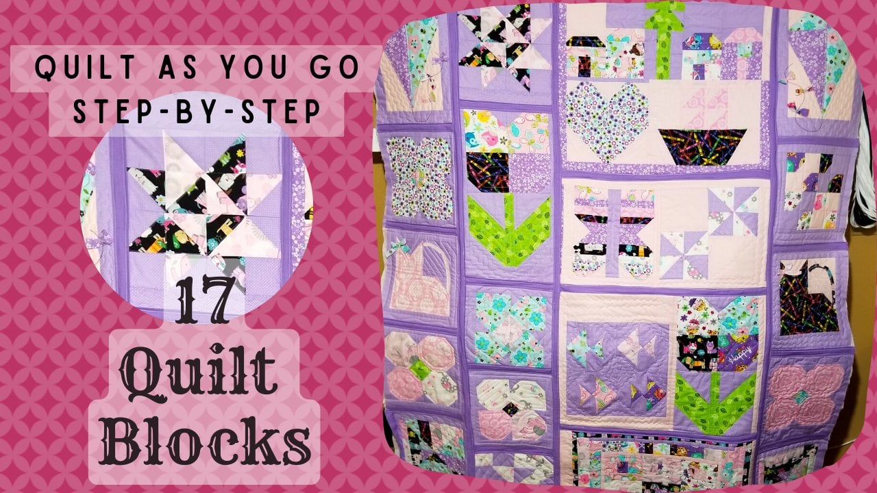 Quilting Sampler: 17 Blocks Make to Scale - Quilt as You Go Method, Elizabeth Morgan