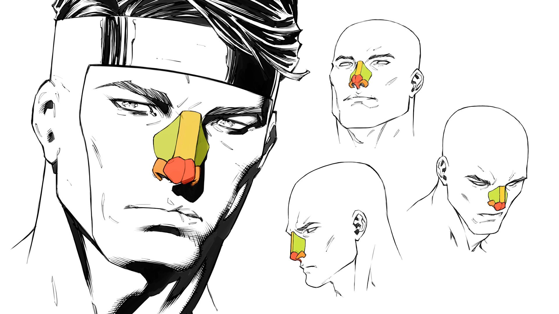 how to draw faces from the side