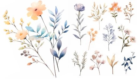 Cours de Fleurs à l'aquarelle en ligne